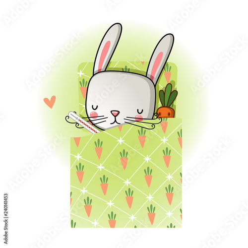 Little hare caught a cold