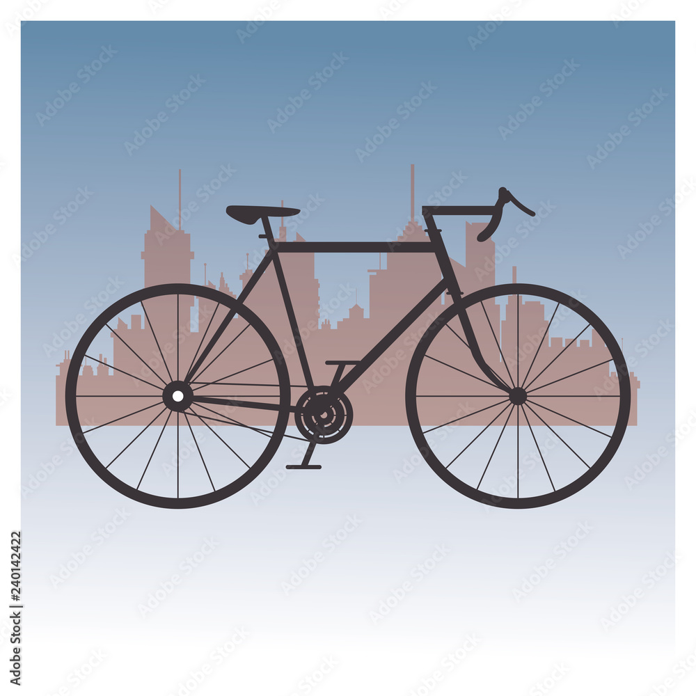 bike and cycling related icons image 