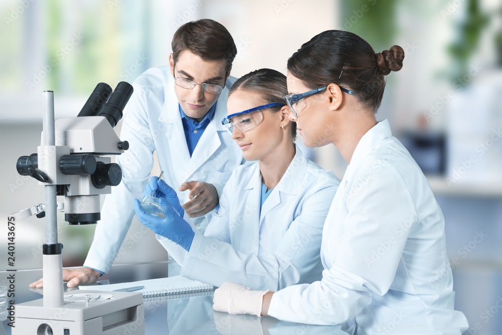 Group of the scientists working at the Group of the scientists working at the