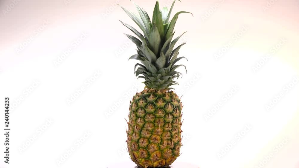 Fresh pineapple spinning on white background, Turntable Fresh pineapple spinning on white background, Turntable