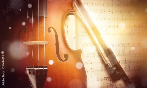 Photo Of Violin And Musical Notes