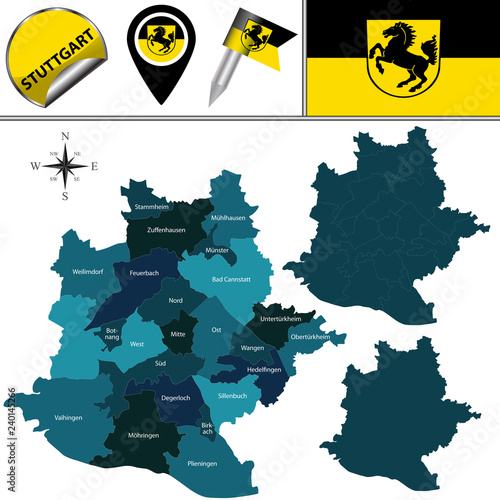 Map of Stuttgart, Germany photo