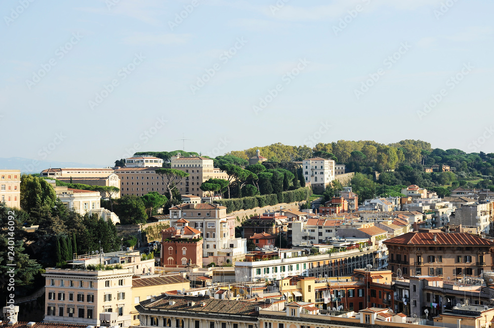 View of Rome from Basilica of Saint Peter. Vatican city (Rome, Italy).