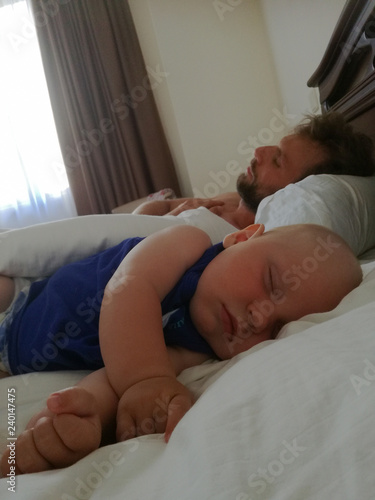dad and son sleep