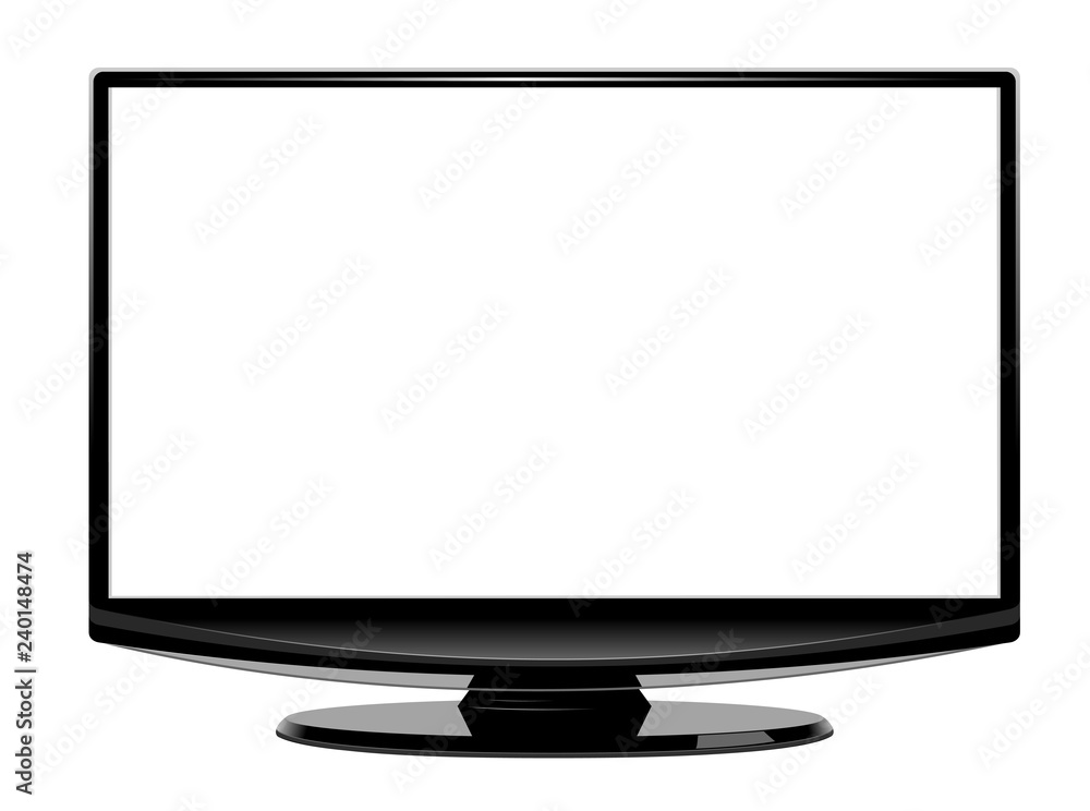Computer display blank screen. Isolated on white background vector Computer display blank screen. Isolated on white background vector