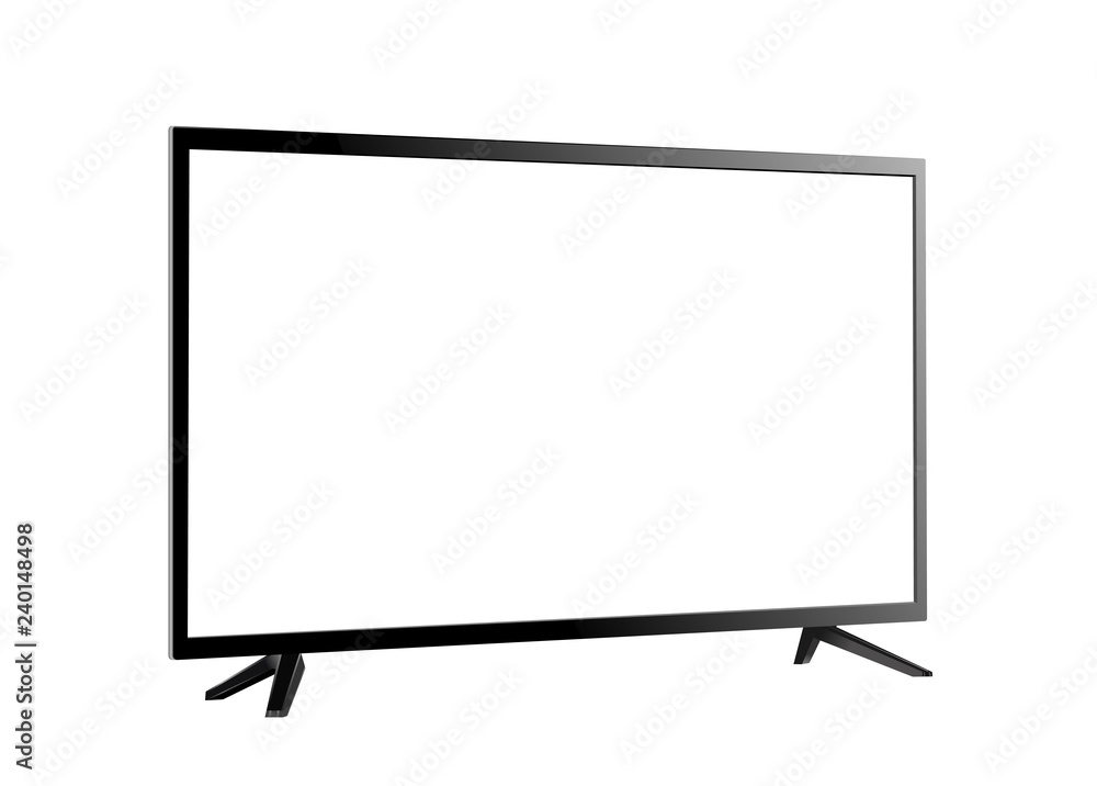 tv screen blank isolated on white vector tv screen blank isolated on white vector