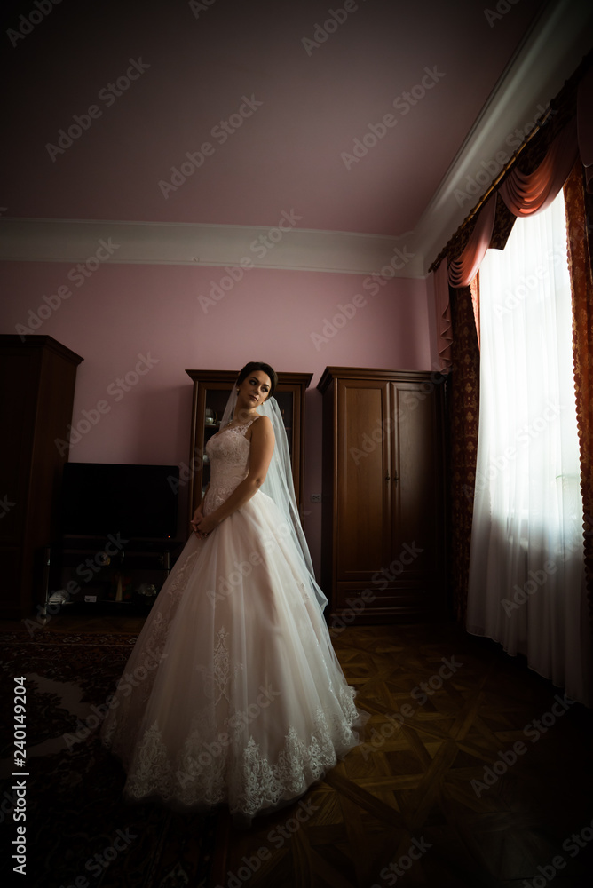 Beautiful bride preparation morning Beautiful bride preparation morning