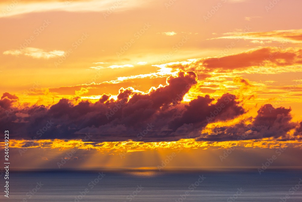 Obraz premium Scena zachodu słońca