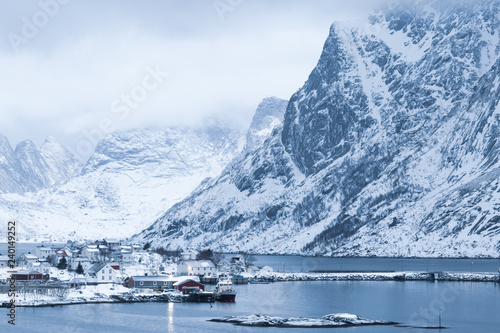 Norway, Lofoten Islands. Landscape in winter