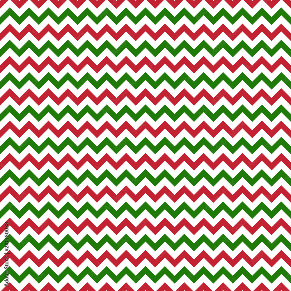 Red and Green Chevron Seamless Pattern - Red, white, and green zig zag chevron design Red and Green Chevron Seamless Pattern - Red, white, and green zig zag chevron design