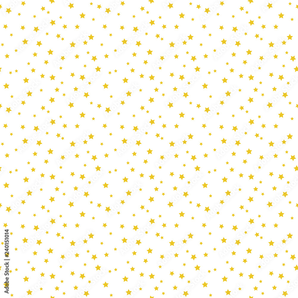 Confetti Stars Seamless Pattern - Tiny light orange confetti stars scattered over white background