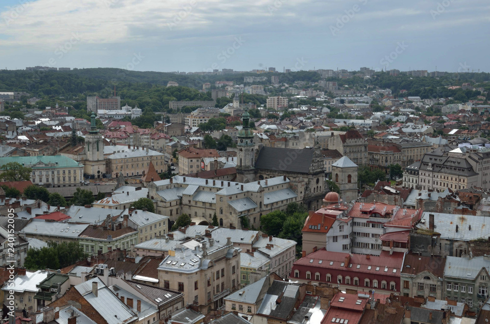 View of the historic part of Lviv