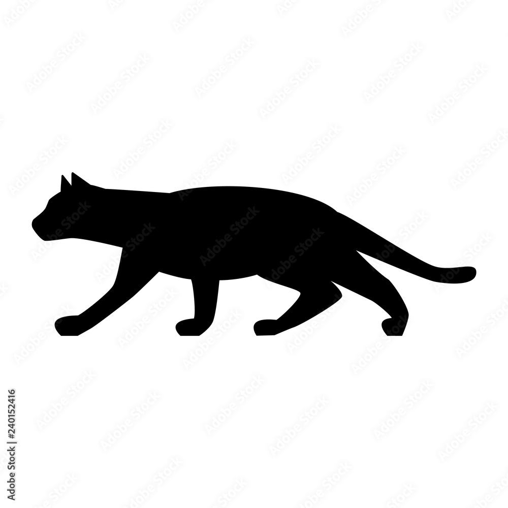 Cat Silhouette. Vector Illustration.