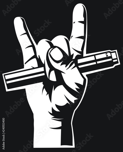 metal hand vaping