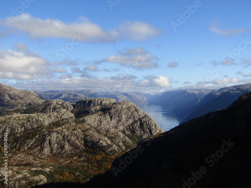 panoramic view on Lysefjord, Norway