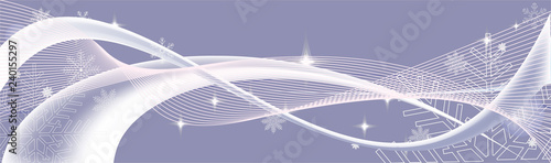 Grey  vector background of lines and snowflakes. A cap for the site with a place for text. ESP10.