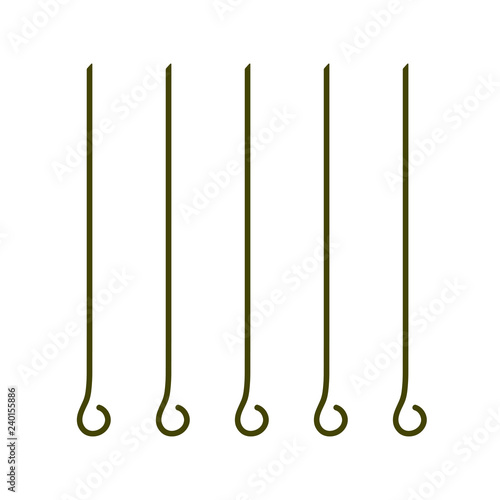 Skewers set icon