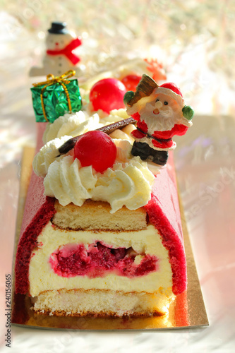 Bûche Noël à la framboise-3660