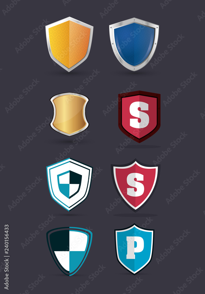 shield protection icons image 