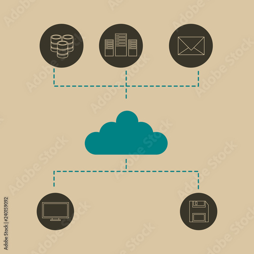 data center related icons image