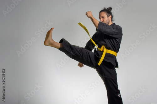 young man jumping in the air