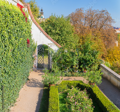 Prague - The Ledeburska garden under the Castle. photo