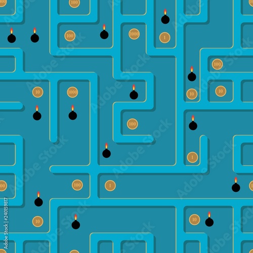 An impassable labyrinth with treasures and traps.