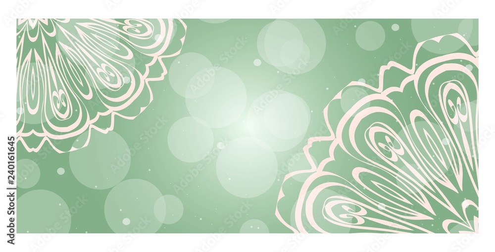 Colorful Henna Mandala Design, for FestiveFlyer Background. Vector illustration.