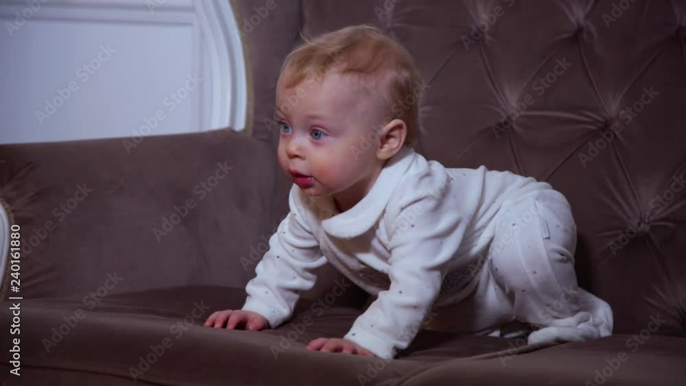 one year old baby at the new year tree one year old baby at the new year tree