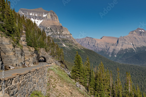 Beautiful view of Glacier National Park belong Going to the sun road photo