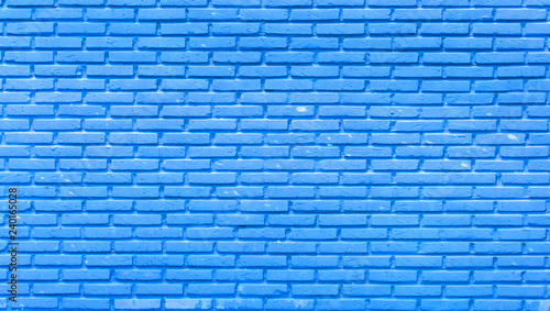 blue brick wall background.