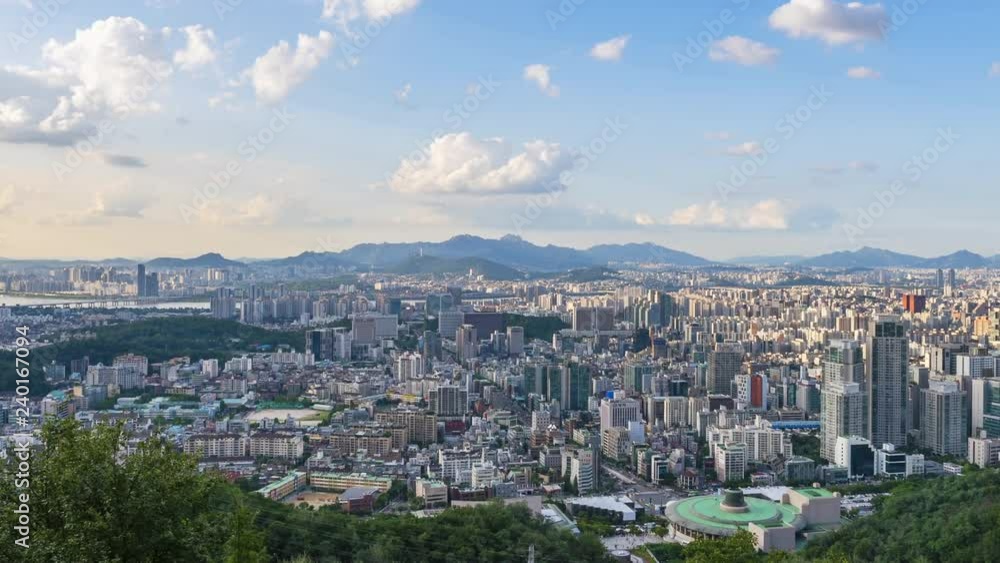 Timelapse at Seoul City Skyline, South Korea Timelapse at Seoul City Skyline, South Korea
