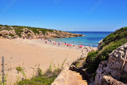 beach (cala mosche) in one of the most beautiful beaches of Sicily, in the Vendicari Natural Reserve syracuse italy photo