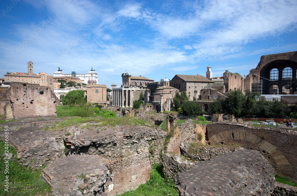 A general view from Roman ruins, Rome / Italy