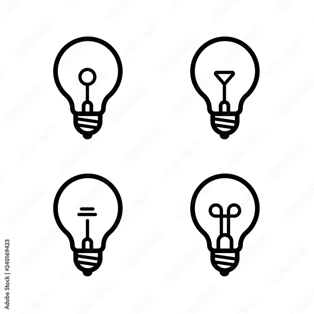 Lightbulbs Icon Set Lightbulbs Icon Set