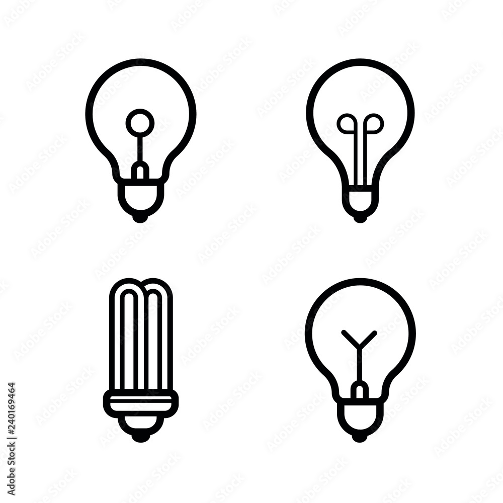 Lightbulbs Icon Set Lightbulbs Icon Set
