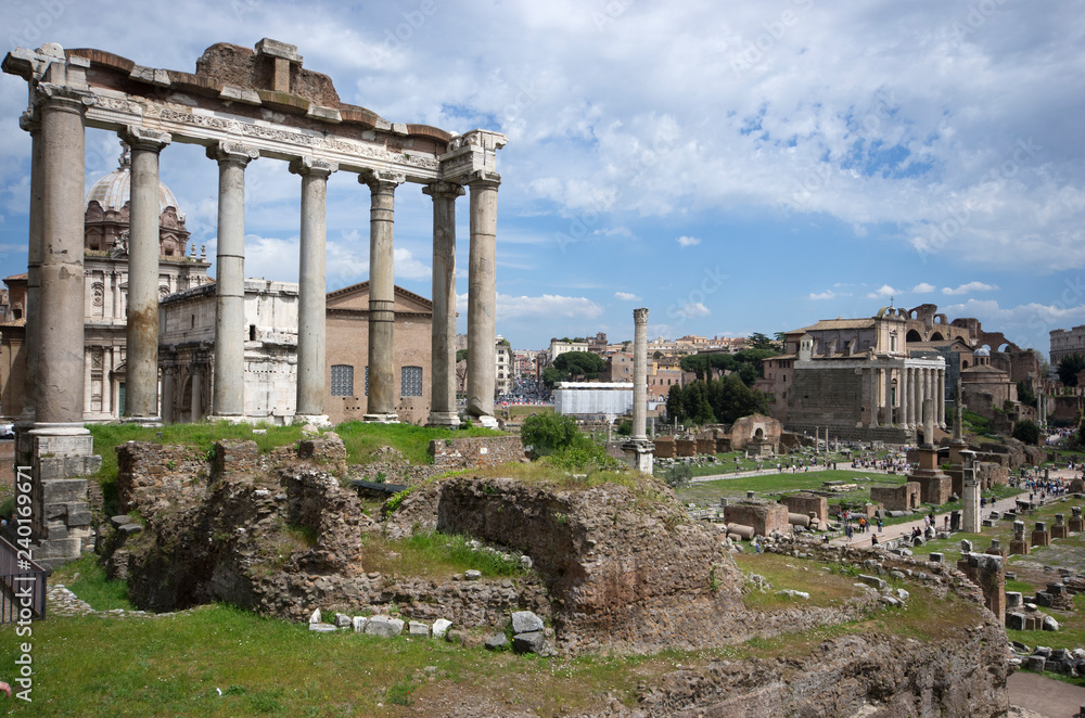 A general view from Roman ruins, Rome / Italy