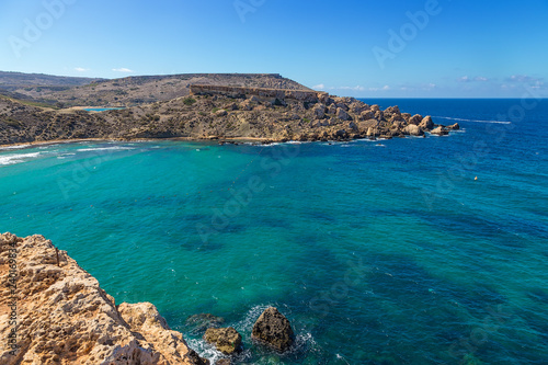 Manikata, Malta. Għajn Tuffieħa Bay - one of the most beautiful bays of the island