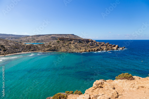 Fototapeta Naklejka Na Ścianę i Meble -  Manikata, Malta. The famous Ghаjn Tuffieħa Bay