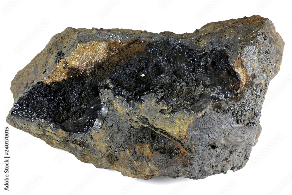 hematite from Styria, Austria isolated on white background