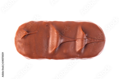 Tableau sur toile brown chocolate bounty bar on white surface sweets food