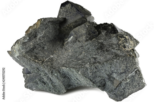 magnetite from Rumpersdorf, Austria isolated on white background photo