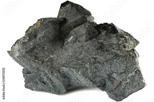 magnetite from Rumpersdorf, Austria isolated on white background