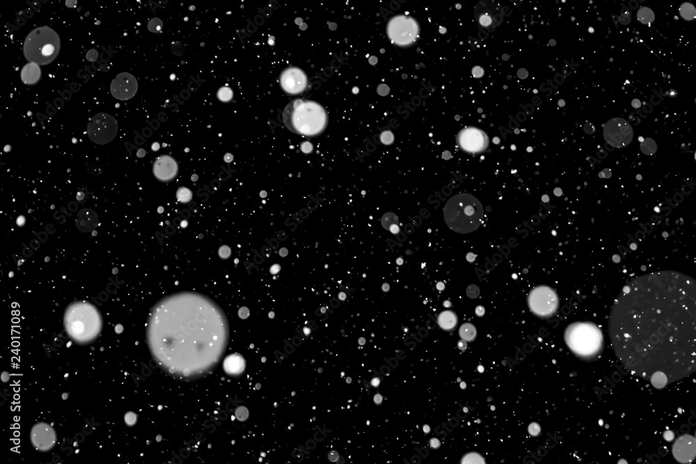 Snow on a black background Snow on a black background