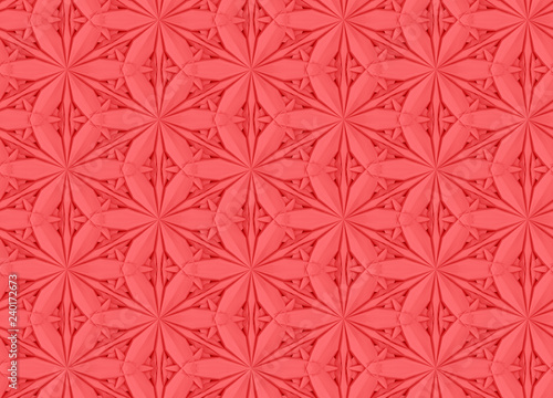 Complex volumetric seamless pattern 3D illustration