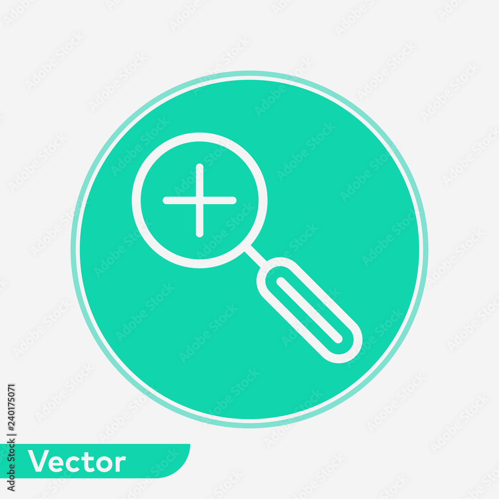 Zoom in vector icon sign symbol Zoom in vector icon sign symbol
