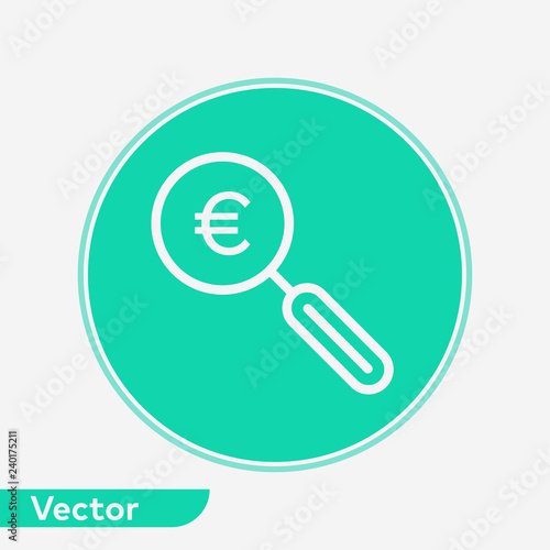 Money search vector icon sign symbol