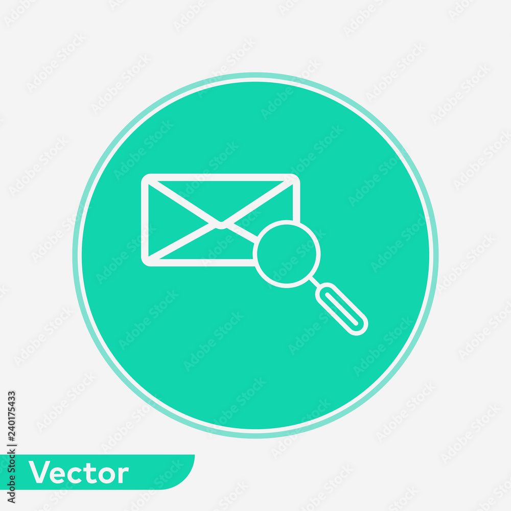 Search mail vector icon sign symbol Search mail vector icon sign symbol