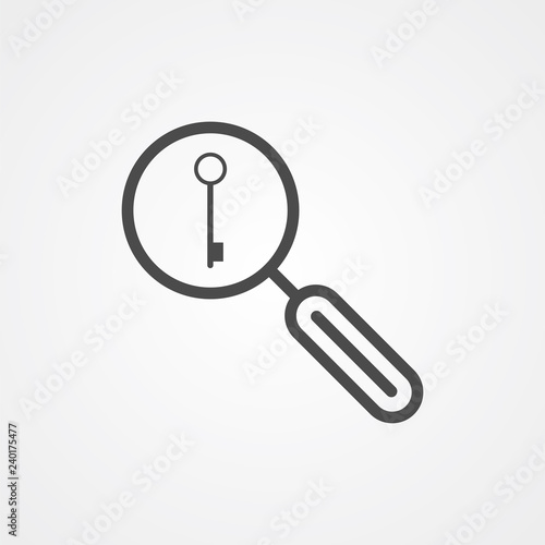 Keyword search vector icon sign symbol