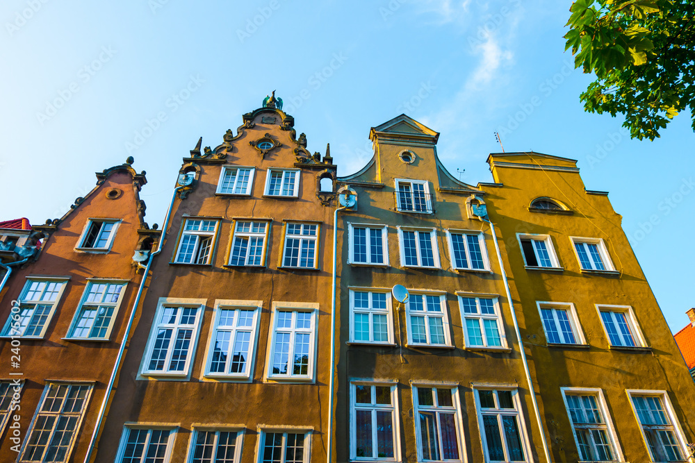 typical colorful decorative medieval old house streets of the old ancient city is one of most notable tourist attractions.